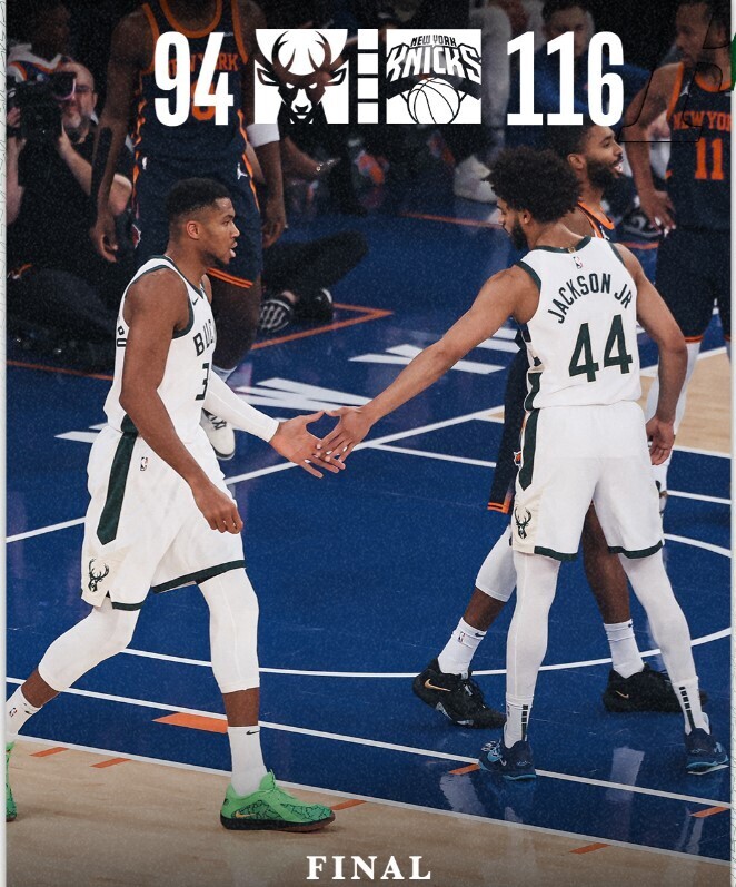 NBA赛程：尼克斯116:94雄鹿