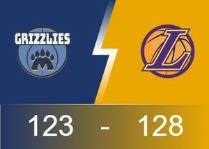 NBA：灰熊123-128湖人