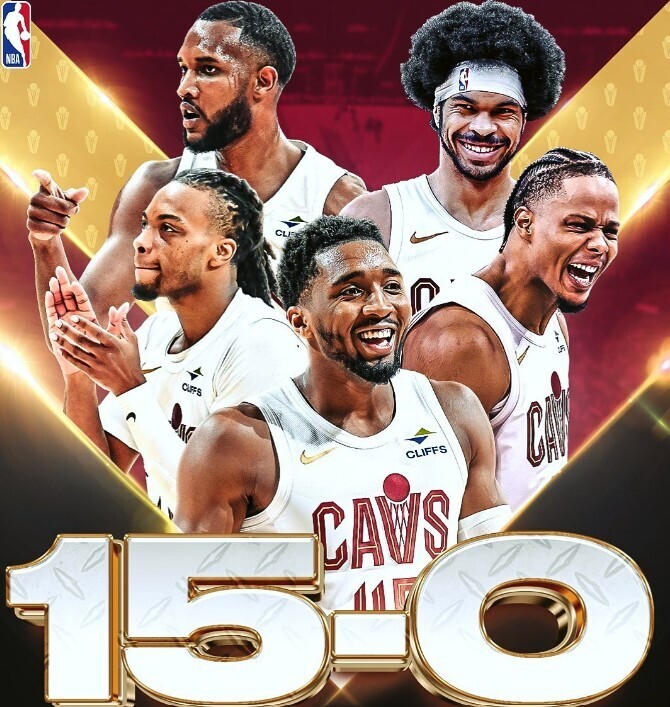 NBA今日战报：克利夫兰骑士豪取15连胜