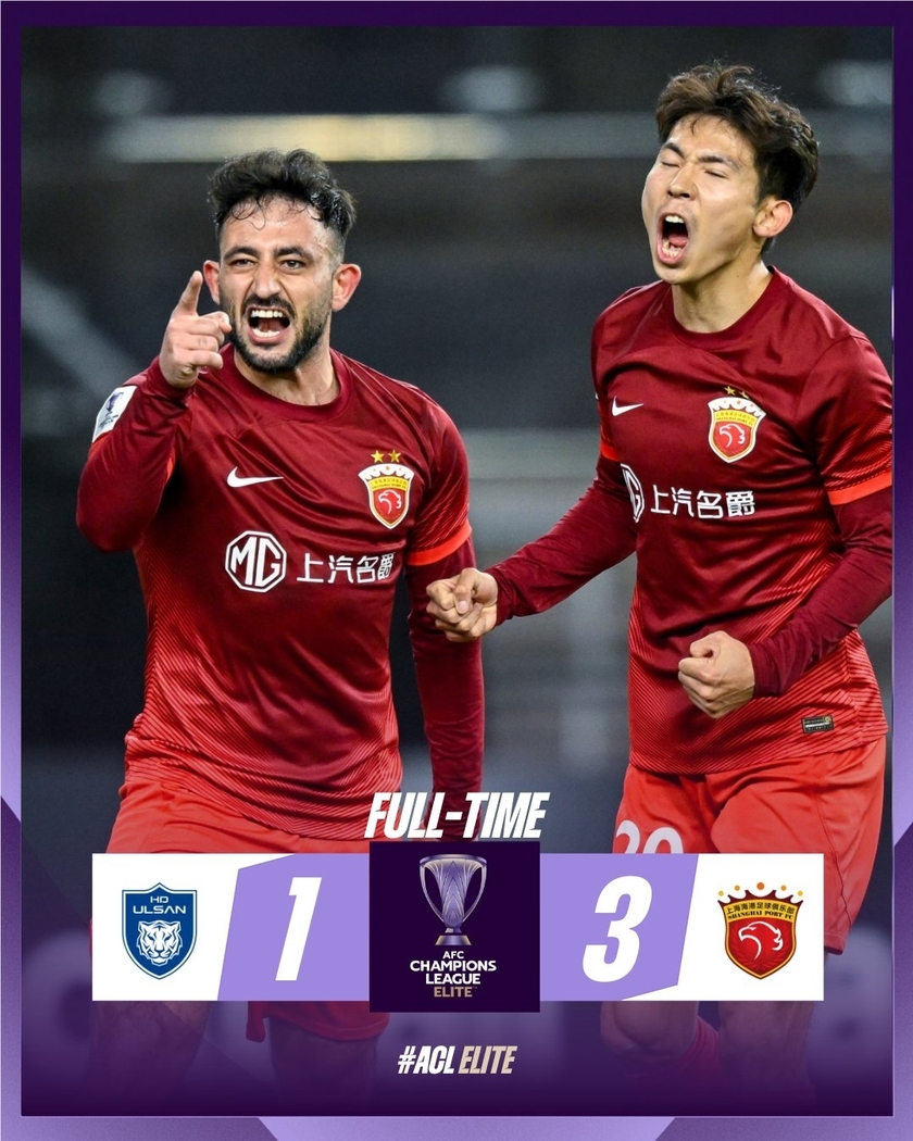 上海海港3-1蔚山HD