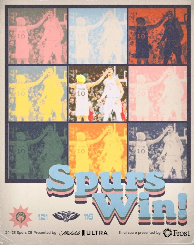 NBA赛程：马刺121:116鹈鹕