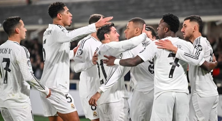 欧冠赛程：皇马客场3-2亚特兰大