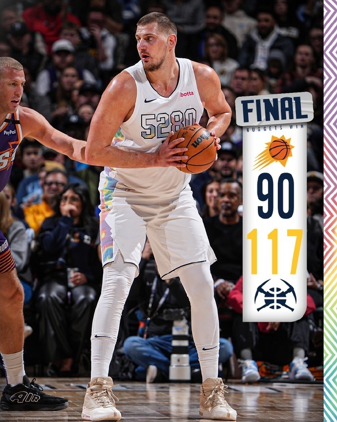 NBA：太阳90：117掘金