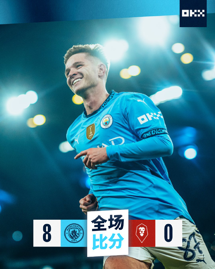 曼城8-0索尔福德城