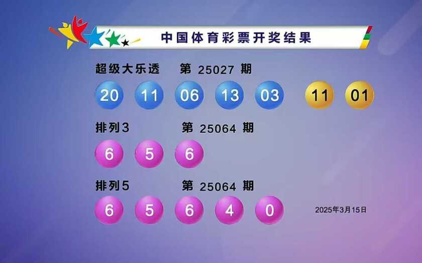 体彩开奖详情