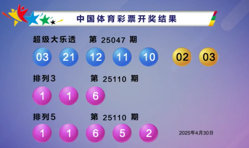 体彩开奖详情