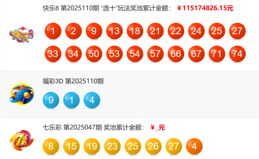 福彩开奖详情