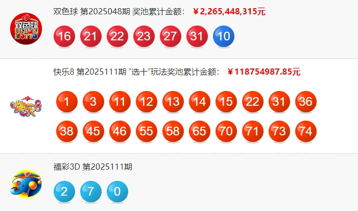 福彩开奖详情