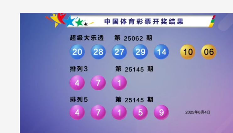 体彩开奖详情