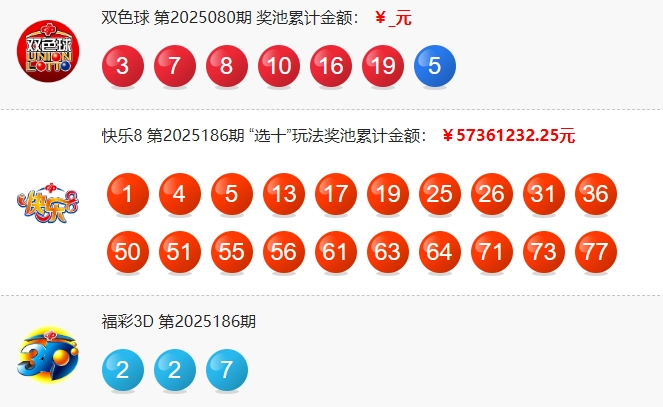 福彩开奖详情