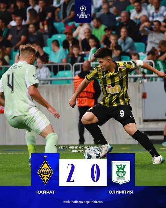 阿拉木图凯拉特2-0卢布尔雅那奥林匹亚