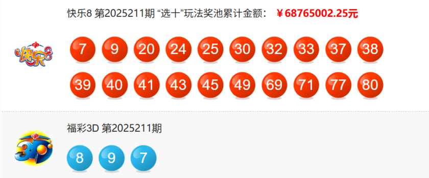 福彩开奖详情