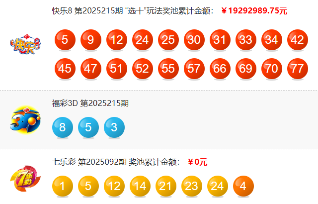 福彩开奖详情