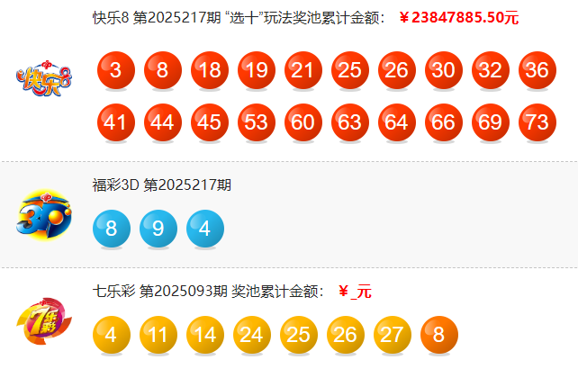 福彩开奖详情