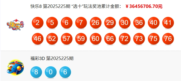福彩开奖详情