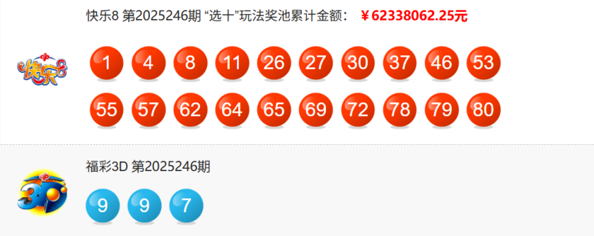 福彩开奖详情