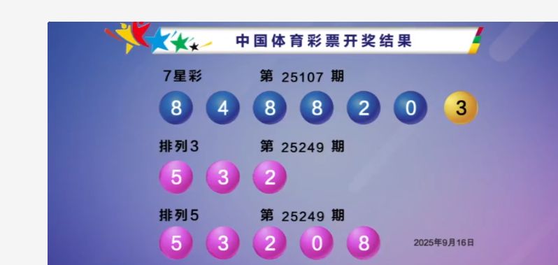 体彩开奖详情