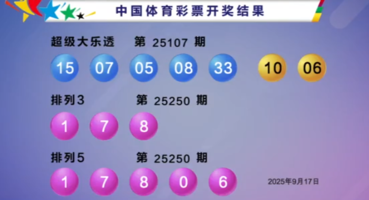 体彩开奖详情