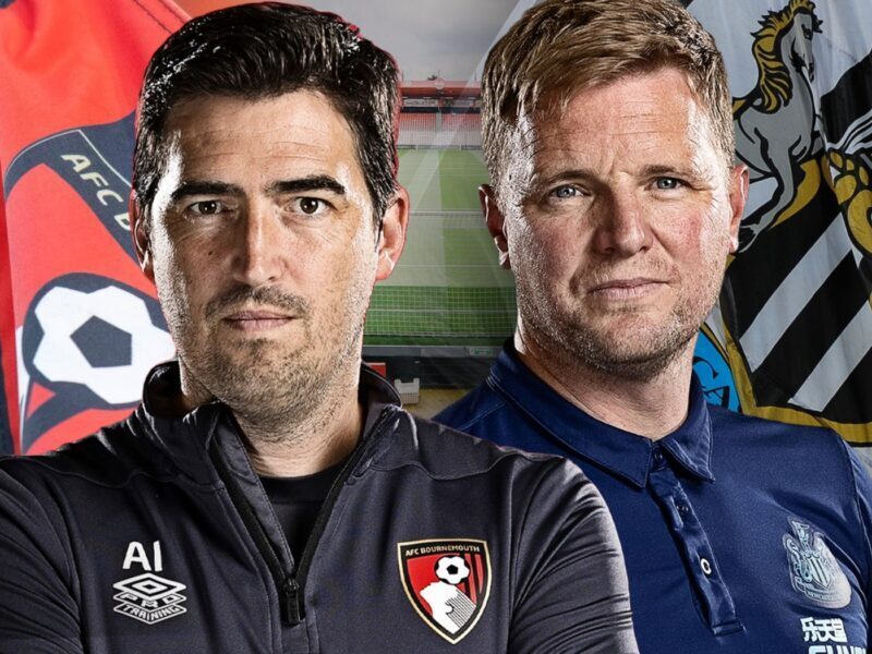 伯恩茅斯两代影响力主帅伊劳拉和艾迪豪（右）