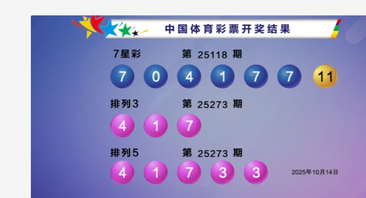体彩开奖详情