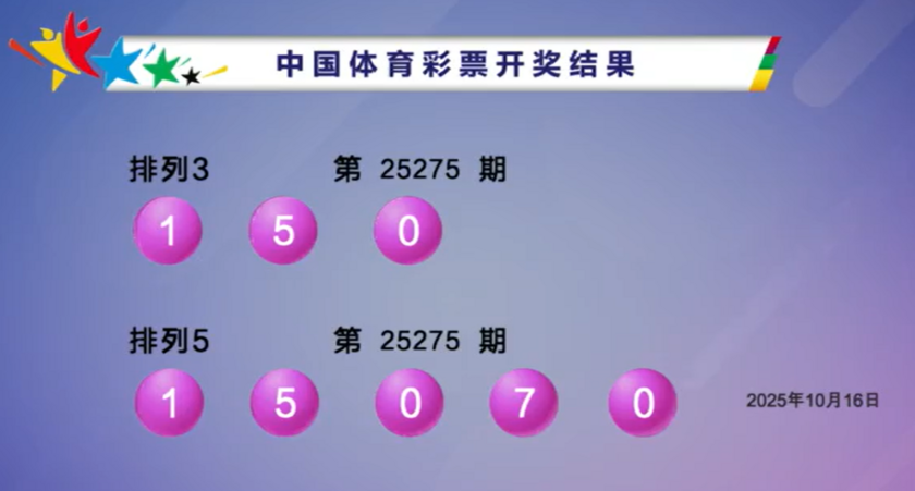 体彩开奖详情