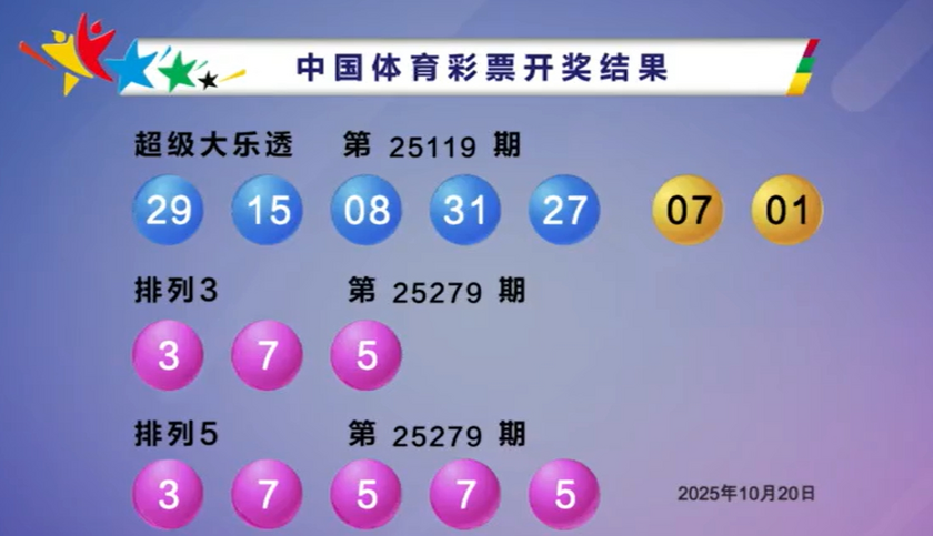 体彩开奖详情