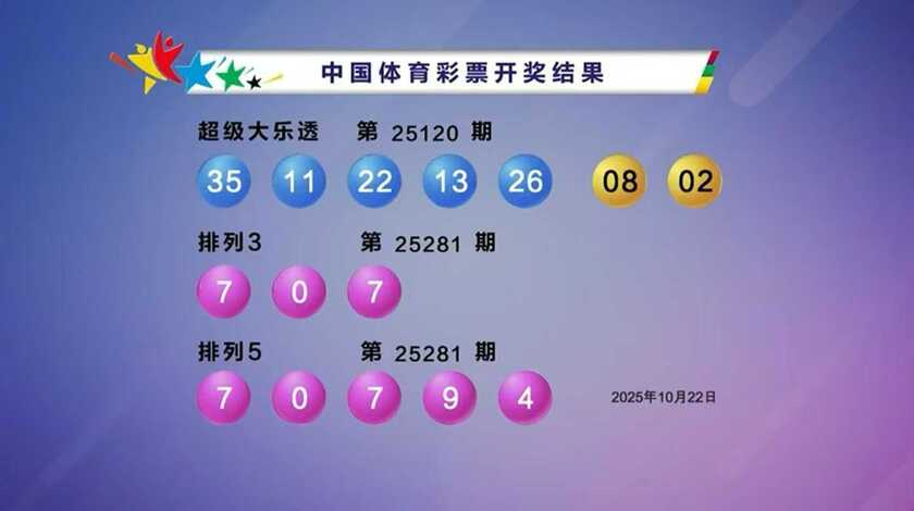 体彩开奖详情