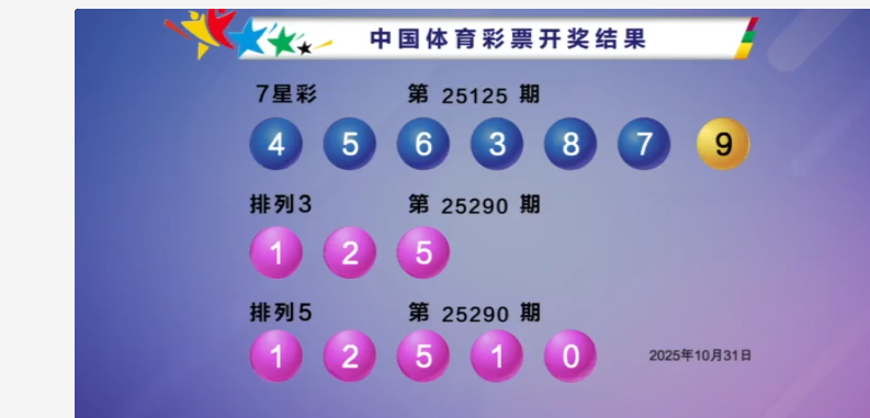 体彩开奖详情