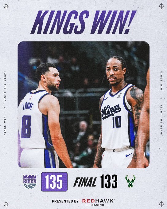 国王135-133险胜雄鹿