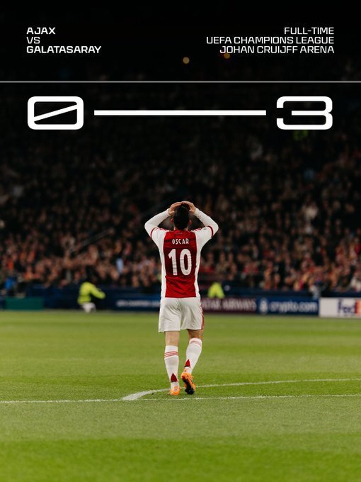 阿贾克斯0-3加拉塔萨雷