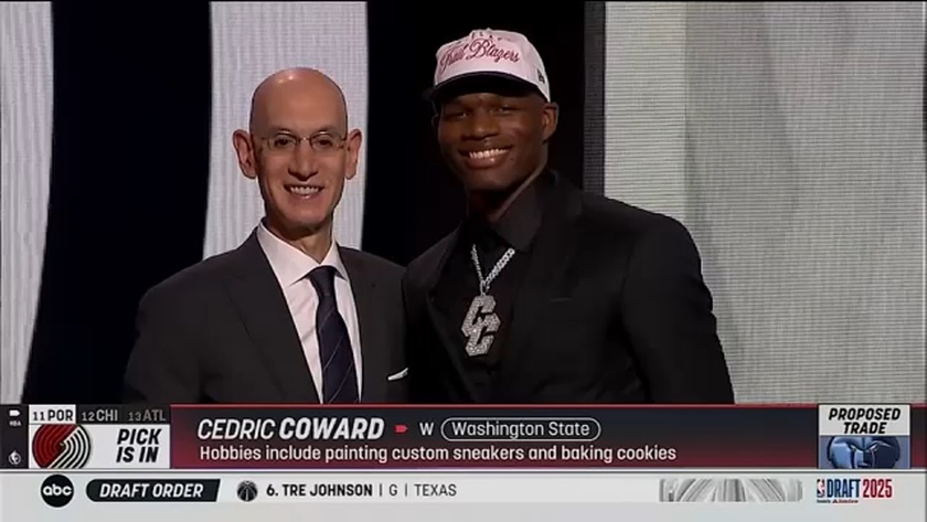 考沃德11顺位被开拓者选中并被交易至灰熊