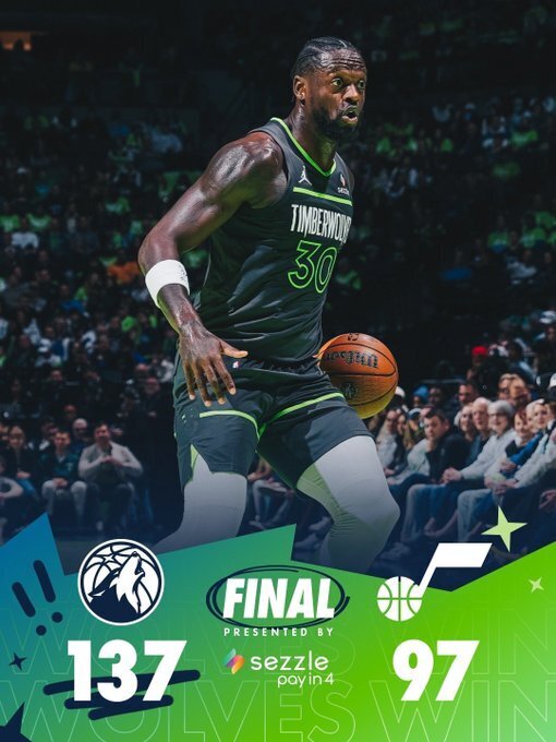 森林狼137-97爵士