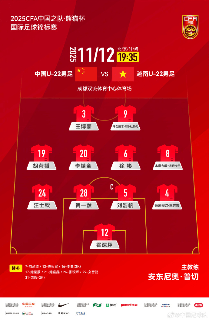 国足熊猫杯首战越南阵容