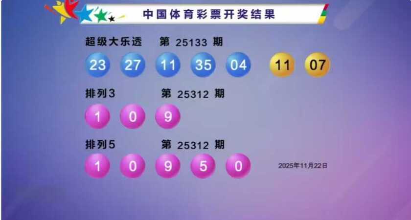 体彩开奖详情