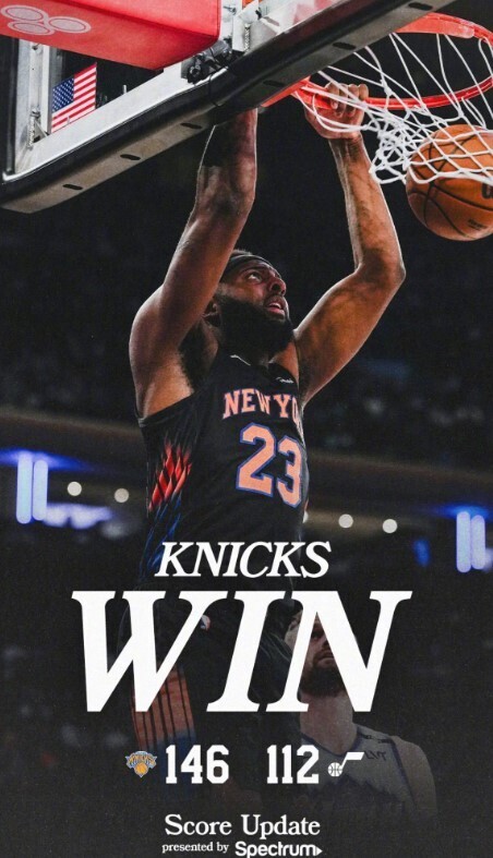 尼克斯146-112爵士