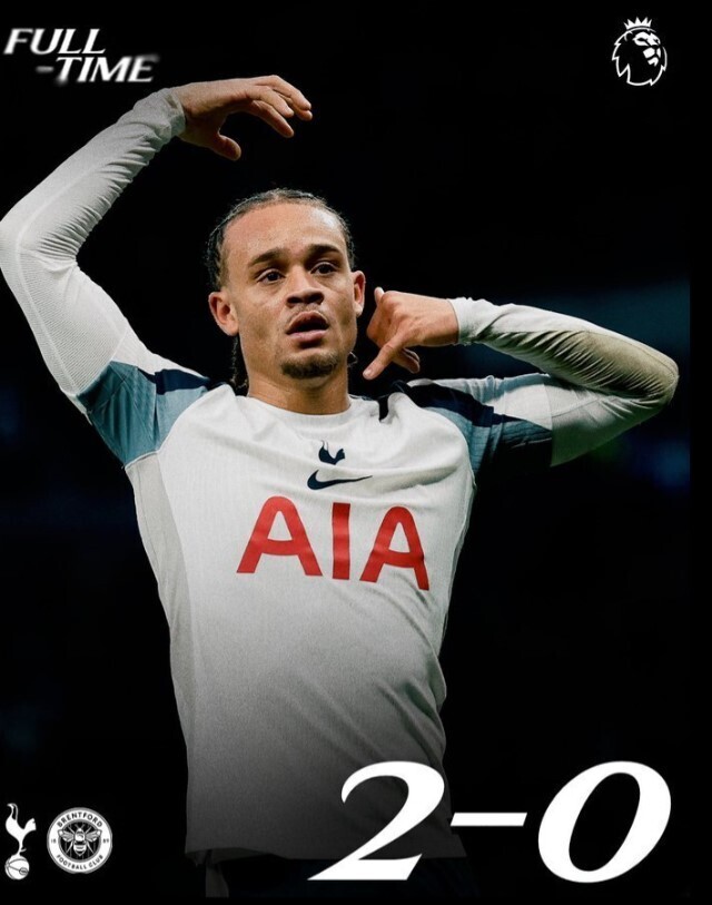 热刺2-0布伦特福德