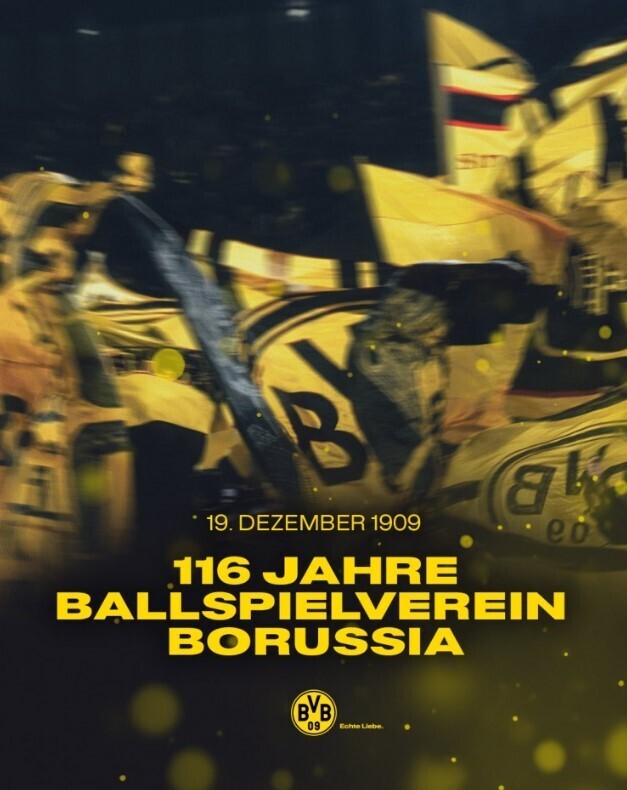 多特蒙德庆祝球队成立116周年