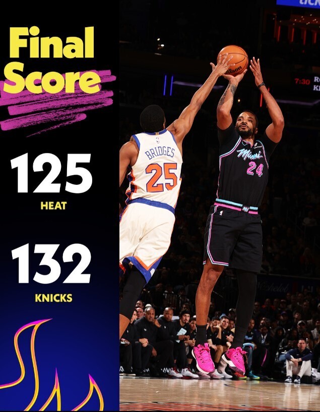 尼克斯132-125热火