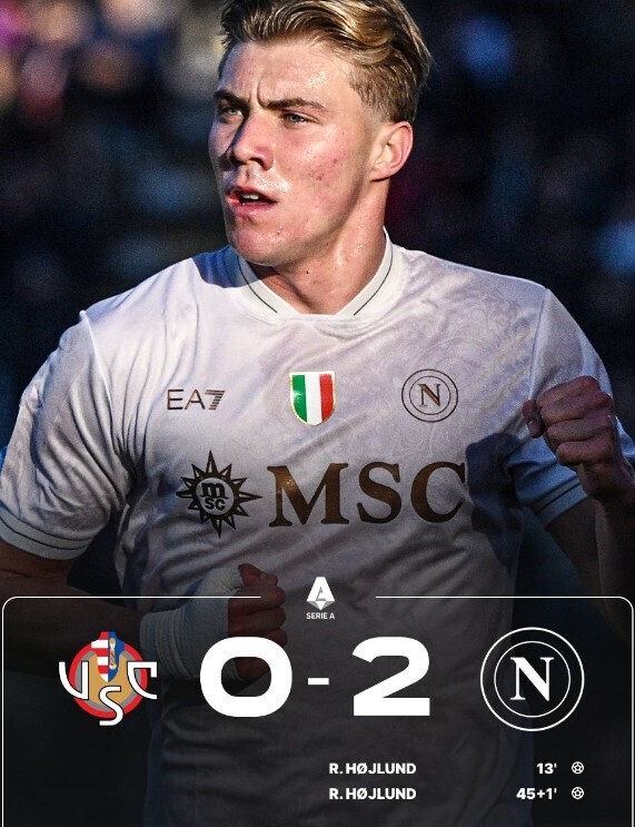 那不勒斯2-0克雷莫内塞