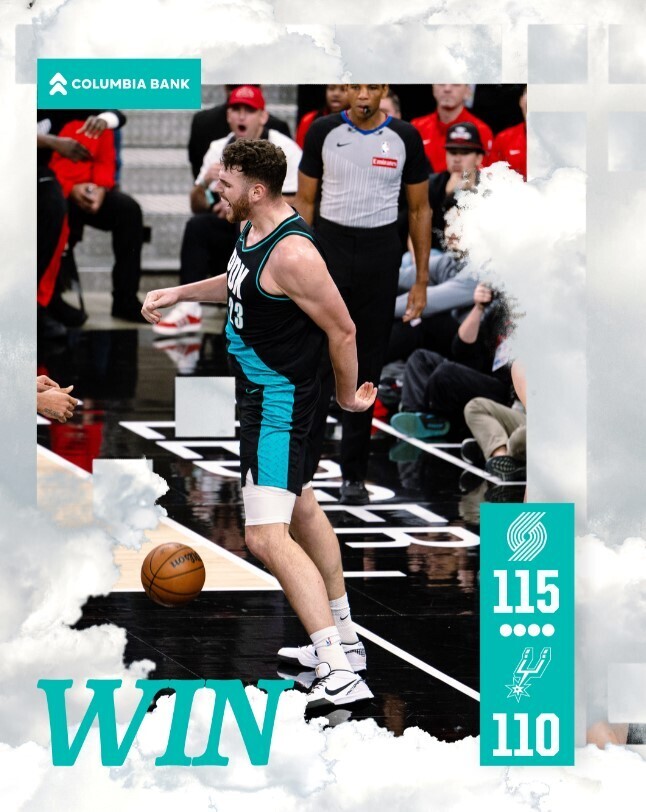 马刺115-110开拓者