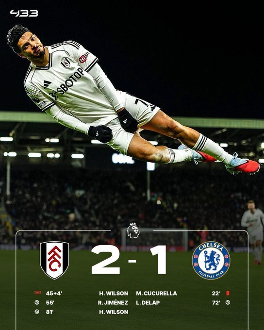 富勒姆2-1切尔西