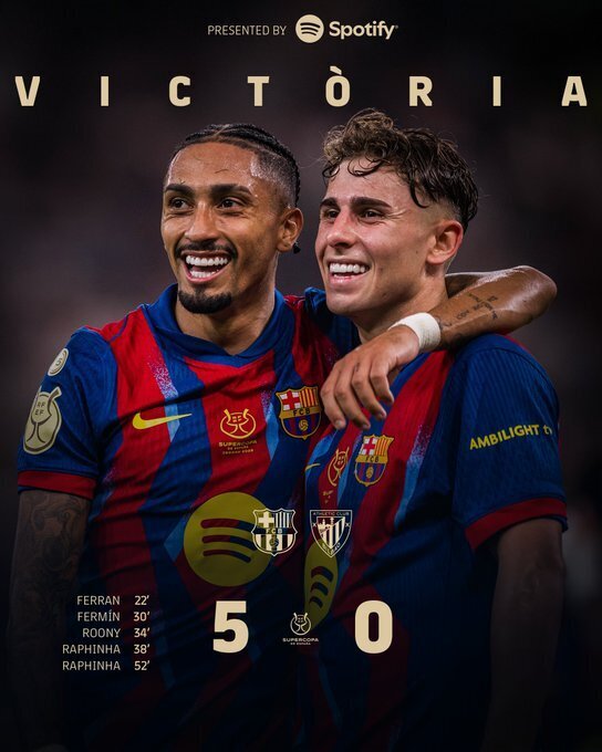 巴萨5-0毕尔巴鄂竞技