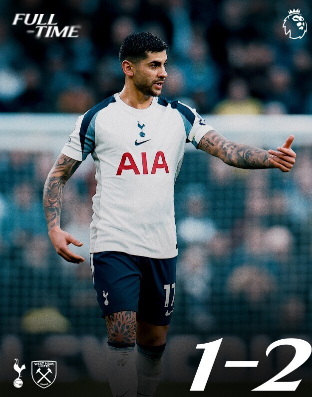 热刺1-2西汉姆联