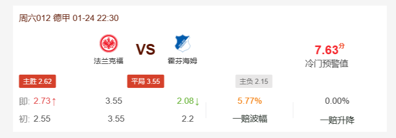 法兰克福vs霍芬海姆