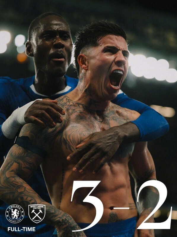 切尔西3-2西汉姆联