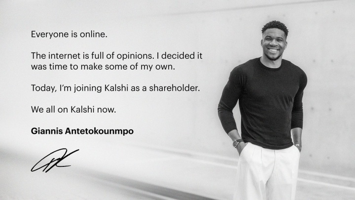 字母哥加入Kalshi