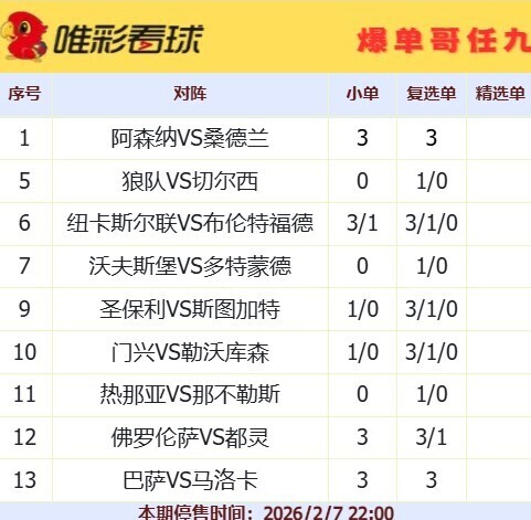 爆单哥26027期小单和复选单