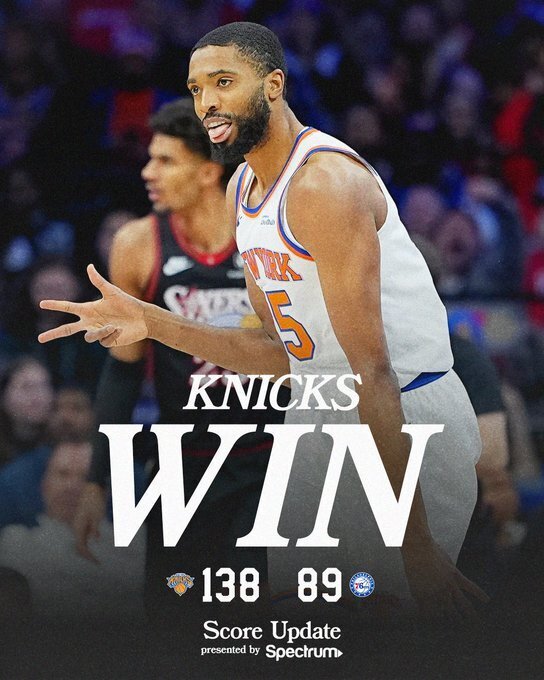 尼克斯138-89狂胜76人