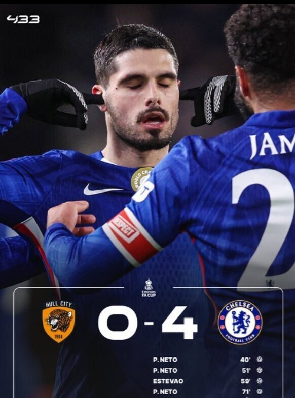 切尔西4-0赫尔城