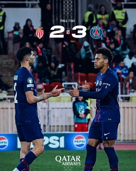 摩纳哥2-3巴黎圣日耳曼